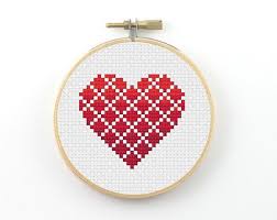 Valentine Cross Stitch Pattern Heart Cross Stitch Geometric Cross Stitch Modern Cross Stitch Valentine Embroidery Design Love Cross Stitch Cross Stitch Geometric Modern Cross Stitch Patterns Cross Stitch Heart