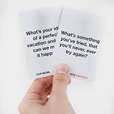 May 25, 2021 · a few people only tried to pass clothes down to me when it came to baby clothes after i had my daughter. Amazon Com Our Moments Couples 100 Thought Provoking Conversation Starters For Great Relationships Fun Conversation Cards Game For Couples Toys Games