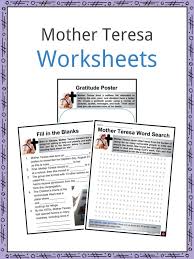 This remarkable story teaches mother teresa's summary of the gospel in a way a child (and adult) will never forget. Mother Teresa Facts Worksheets Charity Work Information For Kids
