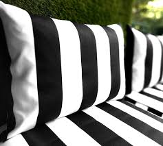 Make any seat comfortable with seat cushions or set pads that come with ties for easy placement. Black And White Cabana Stripe Ikea Outdoor Slipcover Affordable Designer Custom Handmade Trendy Fashionable Locally Made High Quality