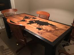 I Built A World Map Dining Room Table Album On Imgur Dining Room Table Handmade Dining Room Tables Dining Table Makeover