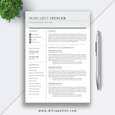 Pick a resume template to stand out from the crowd and get hired fast! Professional And Simple Resume Template Modern Cv Template Word Cv Layout Job Resume Template Cover Letter Instant Download Margaret Allcupation Optimized Resume Templates For Higher Employability