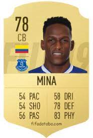 Her body measurements not known. Yerry Mina Fifa 19 Rating Card Price