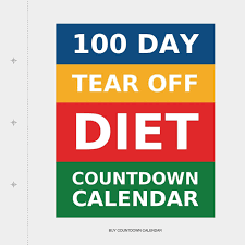 100 Day Tear Off Diet Countdown Calendar Amazon Co Uk Buy