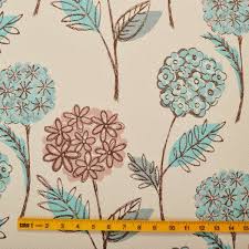 Teal pink floral window curtains, vintage floral blackout curtains, kids room curtains, window panels, nursery decor,. Teal Pink Natural Brown Colours Calico Floral Flower Pattern Chenille Upholstery Fabric Jo 243 Cushions Yorkshire Fabric Shop