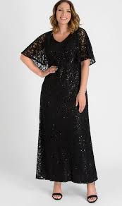 Plus Size Black Maxi Dresses With Sleeves Classic Styles In Plus Sizes Maxi Dress With Sleeves Sequin Lace Maxi Dress Black Maxi Dress