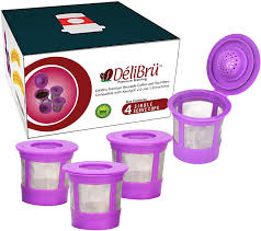 Sold by fuyao housewares and ships from amazon fulfillment. Amazon Com Reusable K Cups For Keurig 2 0 1 0 4 Pack Coffee Makers Universal Refillable Kcups Keurig Filter Reusable Kcup K Cup K Cups Reusable Filter By Delibru Kitchen Dining