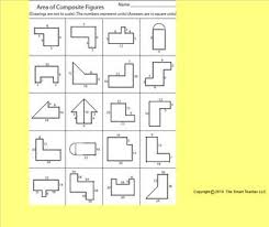 Area Of Composite Figures Worksheet Geometry Worksheets Math Geometry Worksheets