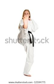 While you're at it, let's see what these people do to keep themselves suitably lethal in their lives. Black Belt Female Martial Artist Doing Front Kick Stock Images Page Everypixel