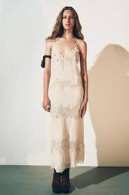 LACE MIDI DRESS ZW COLLECTION - Ecru | ZARA United States