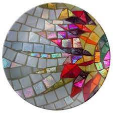 Floral Mosaic Porcelain Plate Floral Mosaic Tile Floral Mosaic Mosaic Art