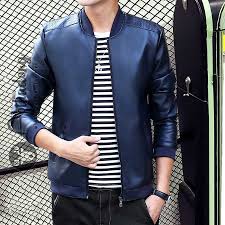Áo khoác da nam cổ bomber ATD-053 - Shop áo thu đông