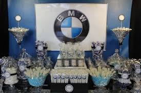 The Perfect Table Cape Cod Bmw Corporate Candy Dessert Table Blue White Black 40th Birthday Party Decorations Car Themed Parties Cars Birthday Parties