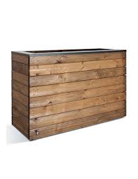 Bac A Fleurs Muret Collectors Bois Traite Teinte Marron 45x120 Cm + + + hello les amis! eur