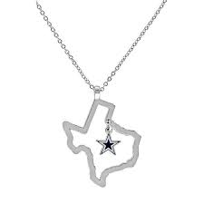 Dallas Cowboys State Of Texas Star Necklace Dallas Cowboys Pro Shop Dallas Cowboys Jewelry Dallas Cowboys Pro Shop Star Necklace