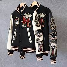 Indian Motocycle Betty Boop Varsity Wool Letterman Jacket Real Leather Sleeves Letterman Jacket Outfit Varsity Letterman Jackets Letterman Jacket