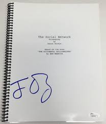We did not find results for: Jesse Eisenberg Signed The Social Network Full Movie Script Jsa Coa Pristine Auction
