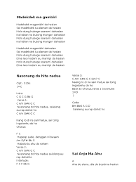 Kunci gitar , chord, chord gitar, dan, lirik lagu. Chord Lagu Batak Pdf