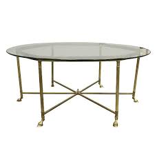 Honor Brass Coffee Table Round Brass Coffee Table With Glass Top And Hoof Feet Dimensions 42 X 18 Brass Coffee Table Coffee Table Glass Top Coffee Table