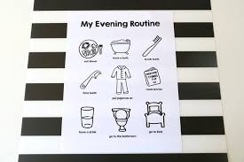 Printable Evening Routine Chart Mama Papa Bubba