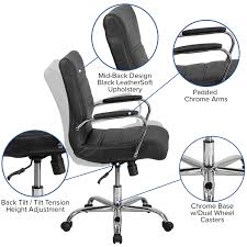 Buy top selling products like rose gold stick table lamp with usb port and white fabric shade and kate and laurel calder magnetic board in rose golden. Flash Furniture Mid Back White Leathersoft Executive Swivel Office Chair With Rose Gold Frame And Arms Walmart Com Walmart Com