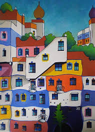 936 the 30 days fax painting, 1994. Hundertwasser House Paintings