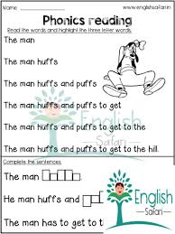 Free Phonics Sentences Worksheets Www Englishsafari In In 2020 Kindergarten Reading Worksheets Kindergarten Reading Reading Worksheets