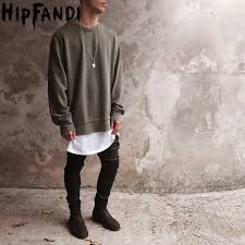 Kanye west may not be showing his face, but that doesn't mean he isn't stepping out. New Sweatshirts Mens Hoodies Hip Hop Oversize Drooping Shoulders Pullover Hole Design Kanye West Style Clothing Streetwear Streetwear Style Hoodie Hip Hopsweatshirt Men Aliexpress