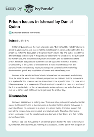 Prison Issues in "Ishmael" by Daniel Quinn