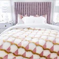 Coren faux fur throw blanket. Anthropologie Bedding Anthropologie Coren Faux Fur Throw Blanket New Poshmark