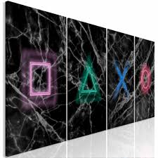 Obraz Kontroler 4 Czesciowy In 2020 Game Room Wall Art Gamer Decor Boys Bedroom Wall Art