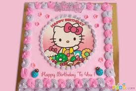 Cartoon Birthday Cake With Name And Photo Editor Birthday Cake With Photo And Name Edit Hello Kitty Birthday Cake Birthday Cake Kids Heart Birthday Cake