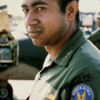 Airman 1st Class Kameron Freeman soothes her face with