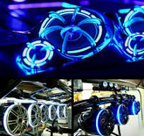 6pcs 8" RGB Multi-color LED Speaker Ring Lights Waterproof For Car Truck  Audio