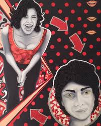 Hoy en conociendo artistas presentamos a: Ludmila Beker IG:  @ludmila.beker.art Obras por orden de aparición: 1- "No rías tanto que la  mucha risa acaba en llanto" Óleo y collage 1 x 1,25m