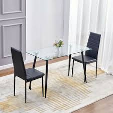 Explore 5 listings for dining table and 12 chairs sale at best prices. Glass Dining Room S 2 Seats Table Chair Sets For Sale Ebay