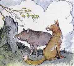 'the camel cannot rule us because she doesn't have the guts to fight against those who step out of line,' said the monkey, 'and there is also a potential danger if the elephant is king: Aesops Fables Short Kid Stories