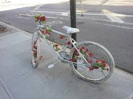 Ghost Bikes Are White Painted Bikes Used As Roadside Memorials For Cyclists Who Have Been Killed Or Injured With Images Ghost Bike Roadside Memorial Bicycle