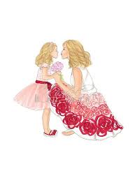 Mommy Me Daughter Print Mother Daughter Art Mom Art Daughter