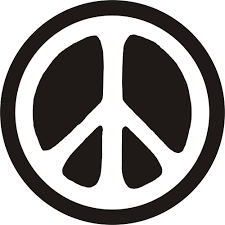 Two fingers held up on one hand making… 🪧 placard Amazon Com Peace Sign 60s Style White Over Black Button Pinback Clothing