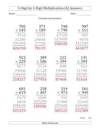 The Multiplying 3 Digit By 3 Digit Numbers Large Print A Math Worksheet Page 2 In 2020 Math Worksheets 2nd Grade Math Worksheets Math Worksheet