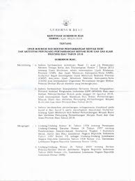 Pemakaian yang berkesan di tempat kerja. Sk Gubernur Riau