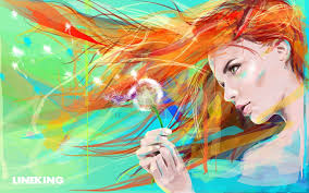 Many artists struggle to paint hair that looks lifelike. Wallpaper Face Drawing Illustration Women Redhead Model Flowers Long Hair Anime Artwork Dandelion Art Color Sketch Modern Art Acrylic Paint 2000x1250 Wallpapermaniac 31021 Hd Wallpapers Wallhere