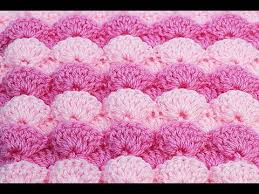* punto fantasía # 23: Como Hacer Punto De Abanicos En Relieve A Crochet Muy Facil Crochet Ganchillo