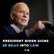 Before leaving to spend the rest of the holiday in the Virgin Islands,  President Joe Biden signed 50 bills into law