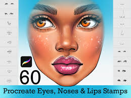 Procreate Noses, Eyes & Lips Stamps Brushes
