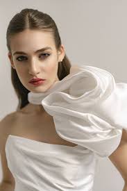 Off-the-shoulder Corset Wedding Dress, Satin Wedding Dress With Cut,  Elegant Wedding Dress