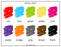 Free Printable Colors Chart For Your Toddler Keywords Free