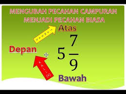 Mengubah ke bentuk pecahan biasa pecahan campuran, contohnya 2 5/3 dan 3 5/6 dapat diubah menjadi pecahan biasa. Materi Pendidikan Page 1248 Cara Golden