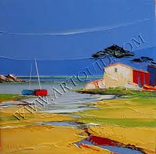 La Maison Du Pecheur Eurgal Christian Eurgal Abstract Art Landscape Art Painting Oil Art